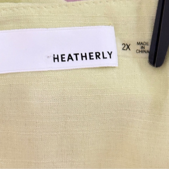 Heatherly Lime Green Ruffled Sleeveless Tank Top with‎ Sweetheart Neckline 2x - Picture 8 of 9